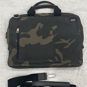 Jack Spade Camo Waxwear Brief Laptop Shoulder bag